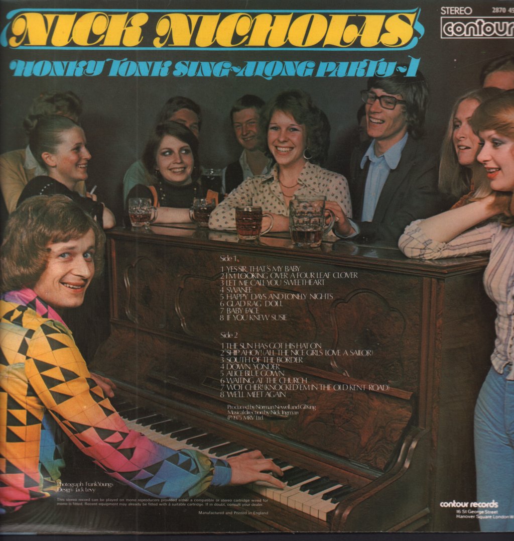 Nick Nicholas - Honky Tonk Sing Along Party 1 - Lp