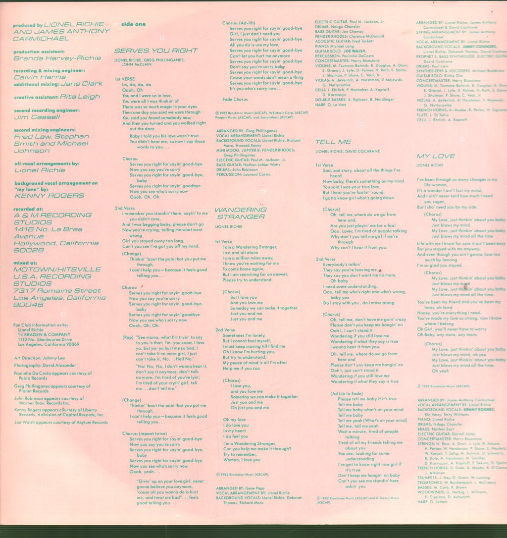 Lionel Richie - Lionel Richie - Lp
