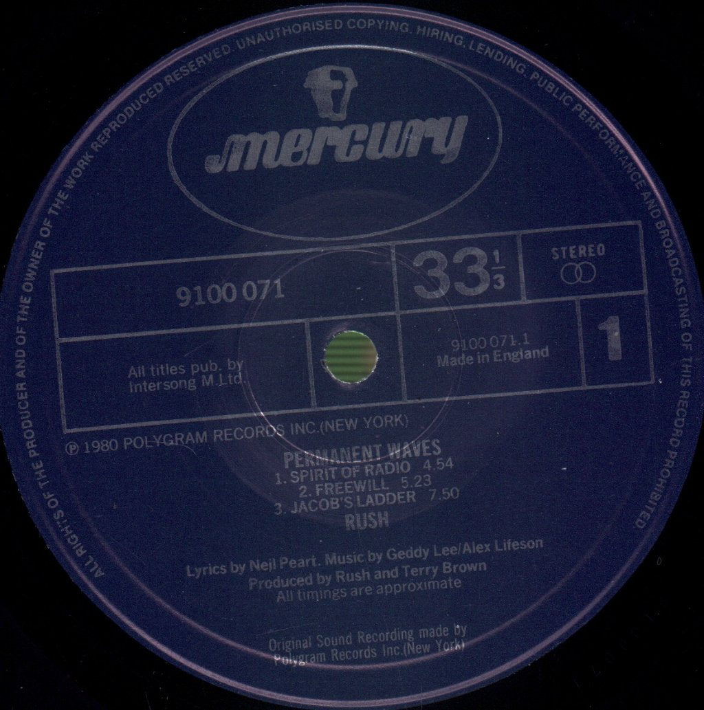 Rush - Permanent Waves - Lp