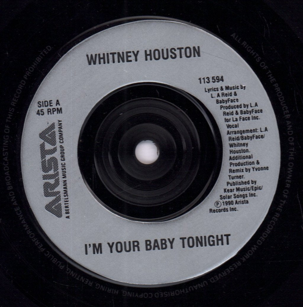 Whitney Houston - I'm Your Baby Tonight - 7 Inch