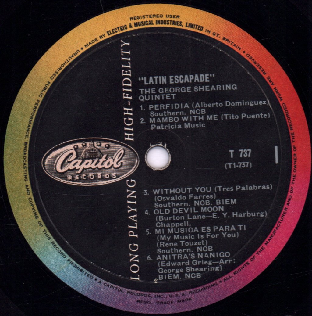 George Shearing Quintet - Latin Escapade - Lp
