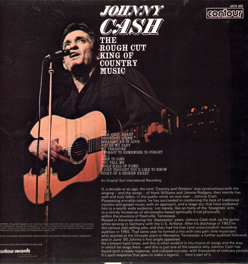Johnny Cash - Rough Cut King Of Country Music - Lp
