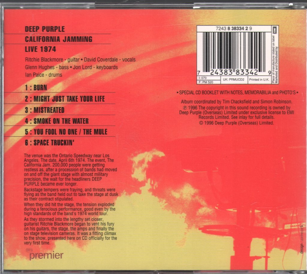 Deep Purple - California Jamming - Live 1974 - Cd