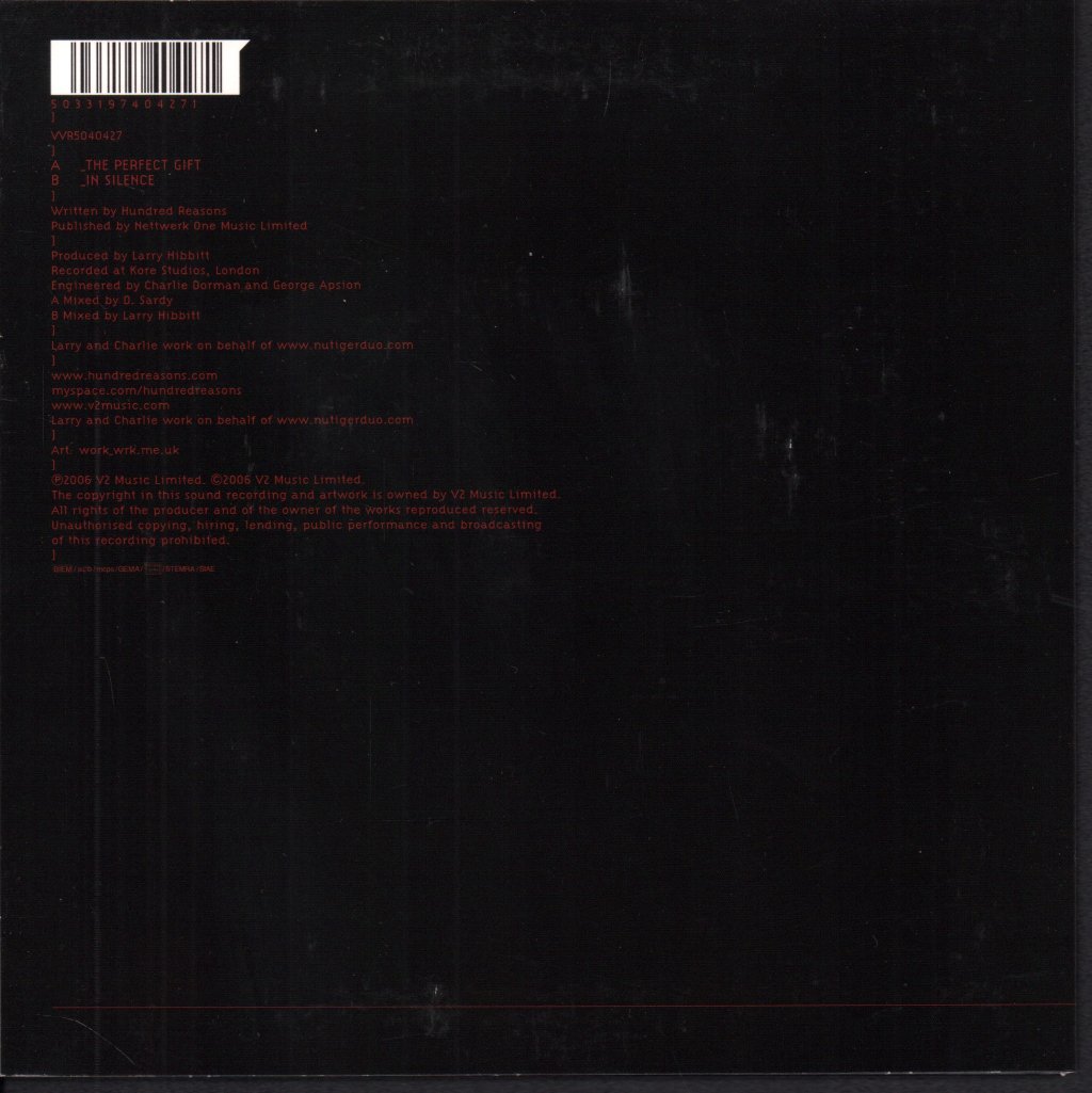 Hundred Reasons - Perfect Gift - 7 Inch