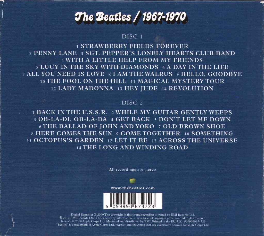 Beatles - 1967-1970 - Double Cd