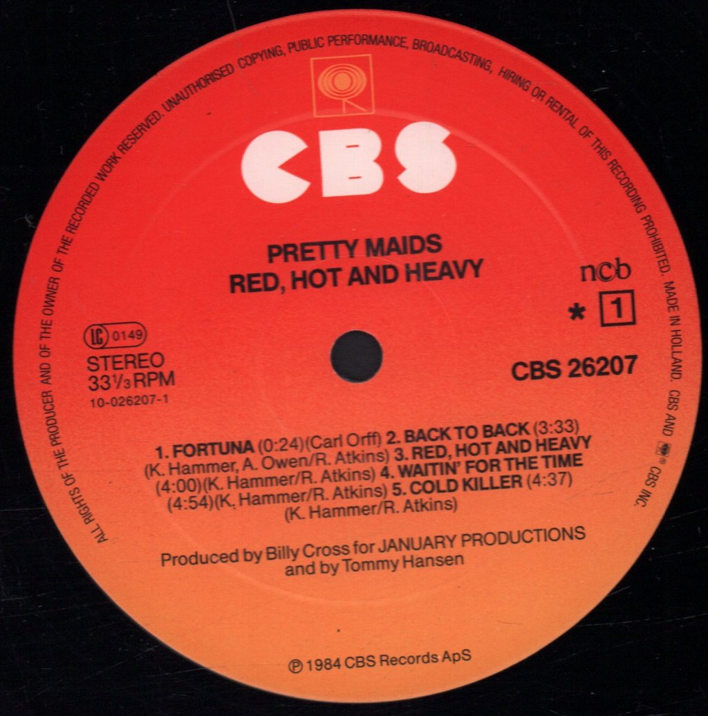 Pretty Maids - Red Hot And Heavy - Lp