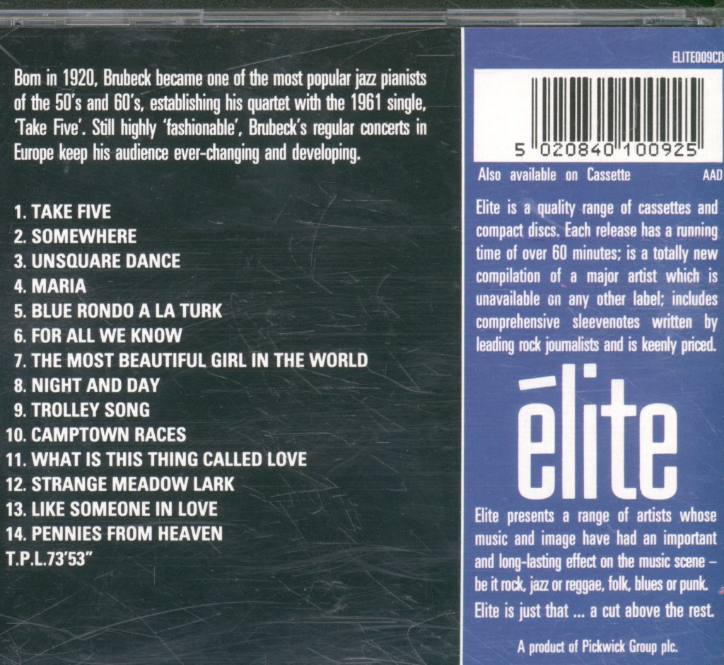 Dave Brubeck - 'Take...' The Greatest Hits - Cd