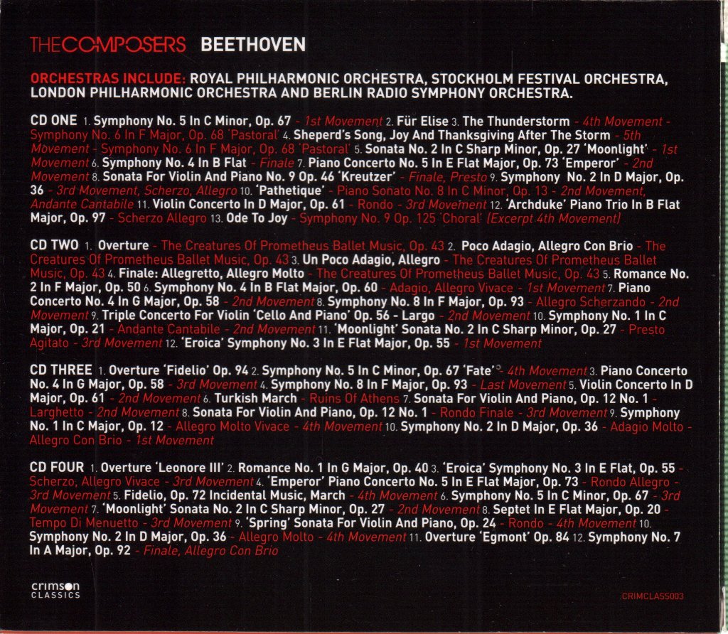 beethoven the composers - beethoven the composers - Cd Box Set