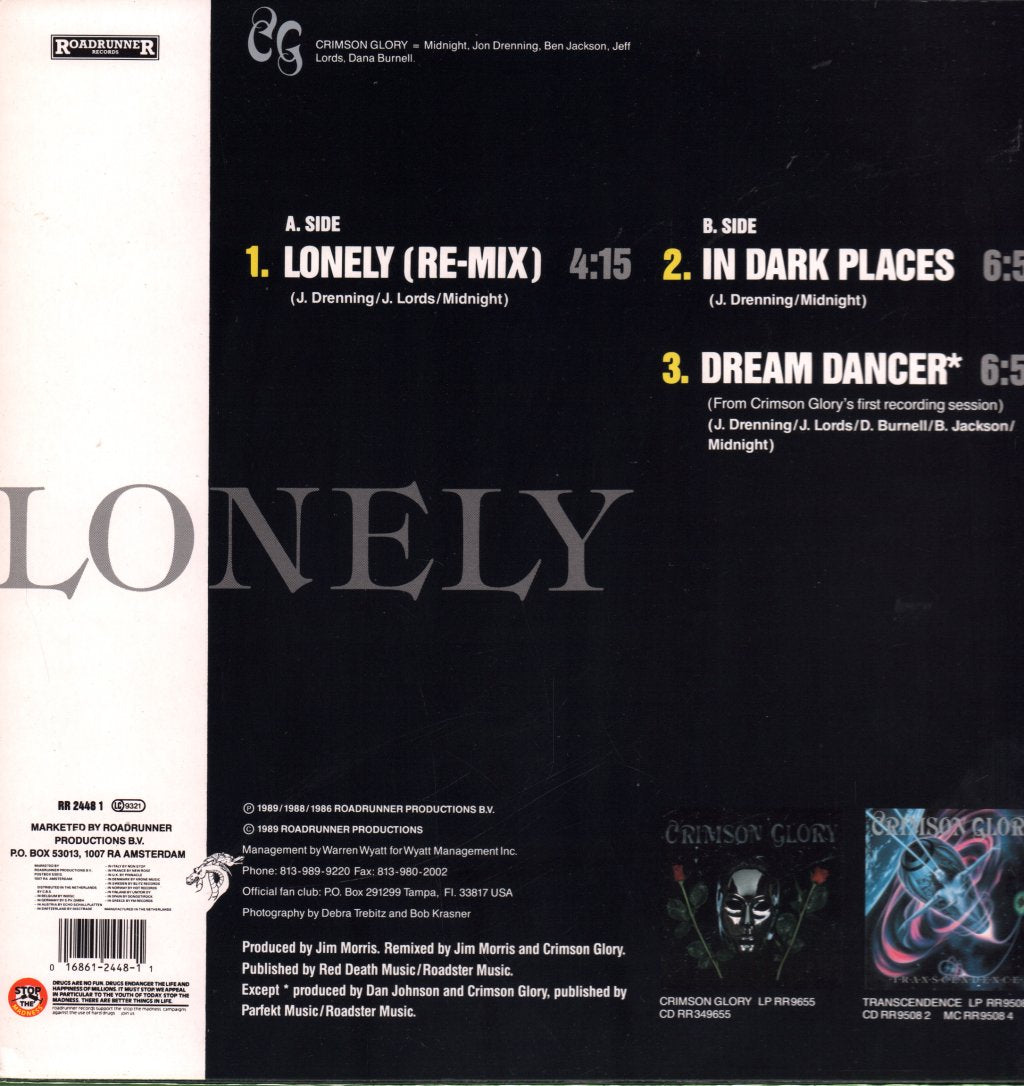 Crimson Glory - Lonely - 12 Inch