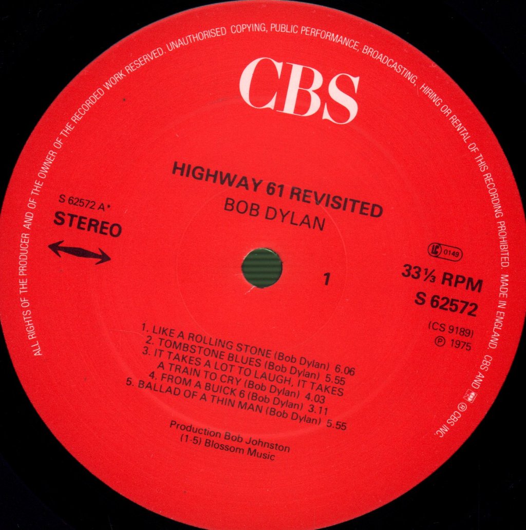 Bob Dylan - Highway 61 Revisited - Lp