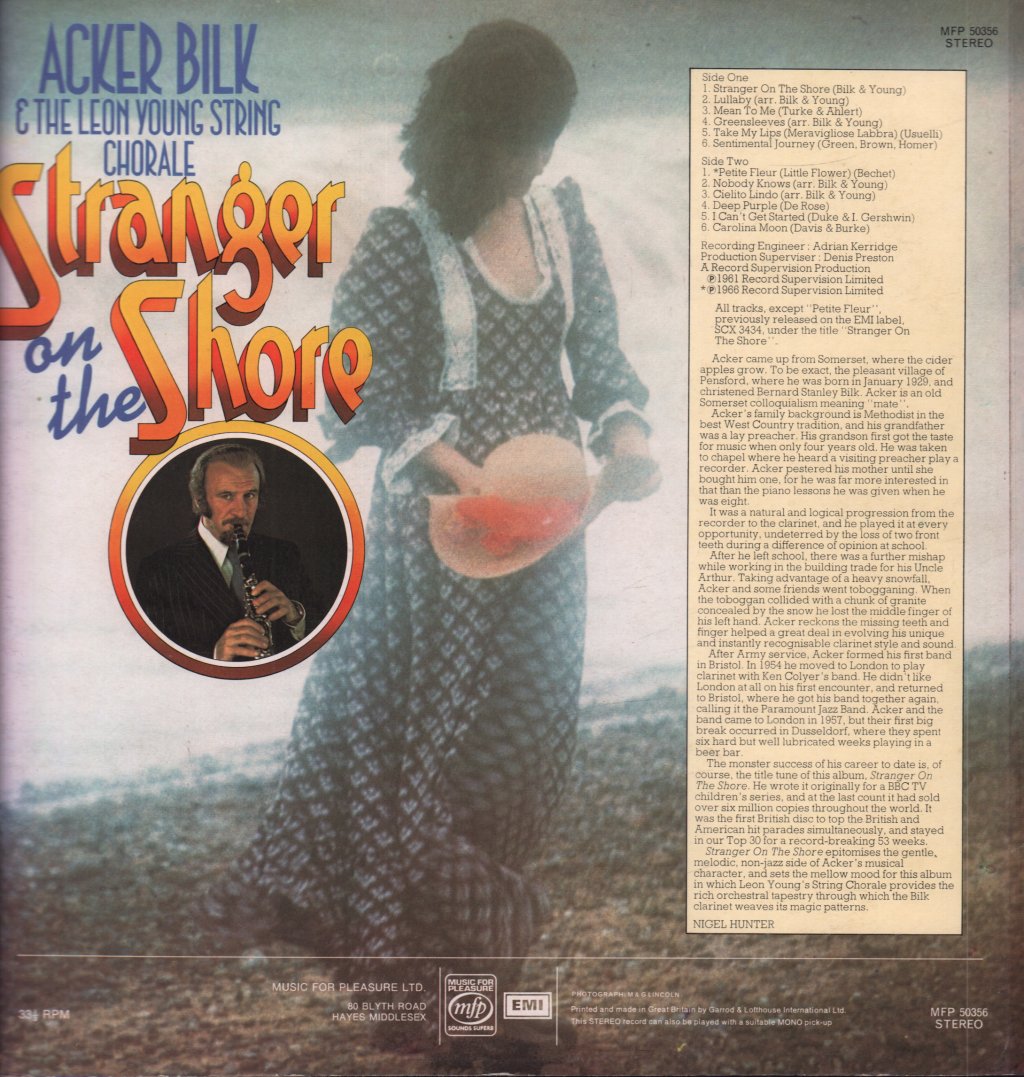 Acker Bilk And The Leon Young String Chorale - Stranger On The Shore - Lp