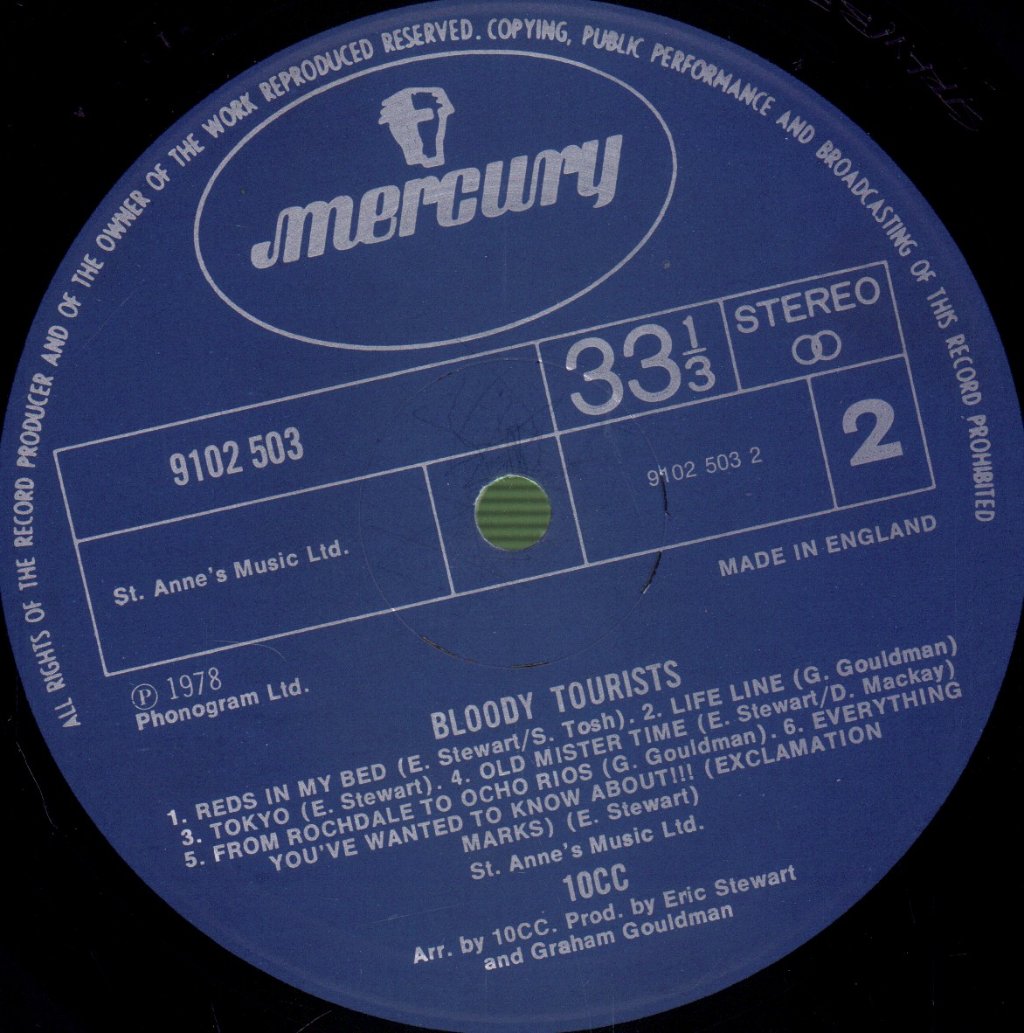 10cc - Bloody Tourists - Lp