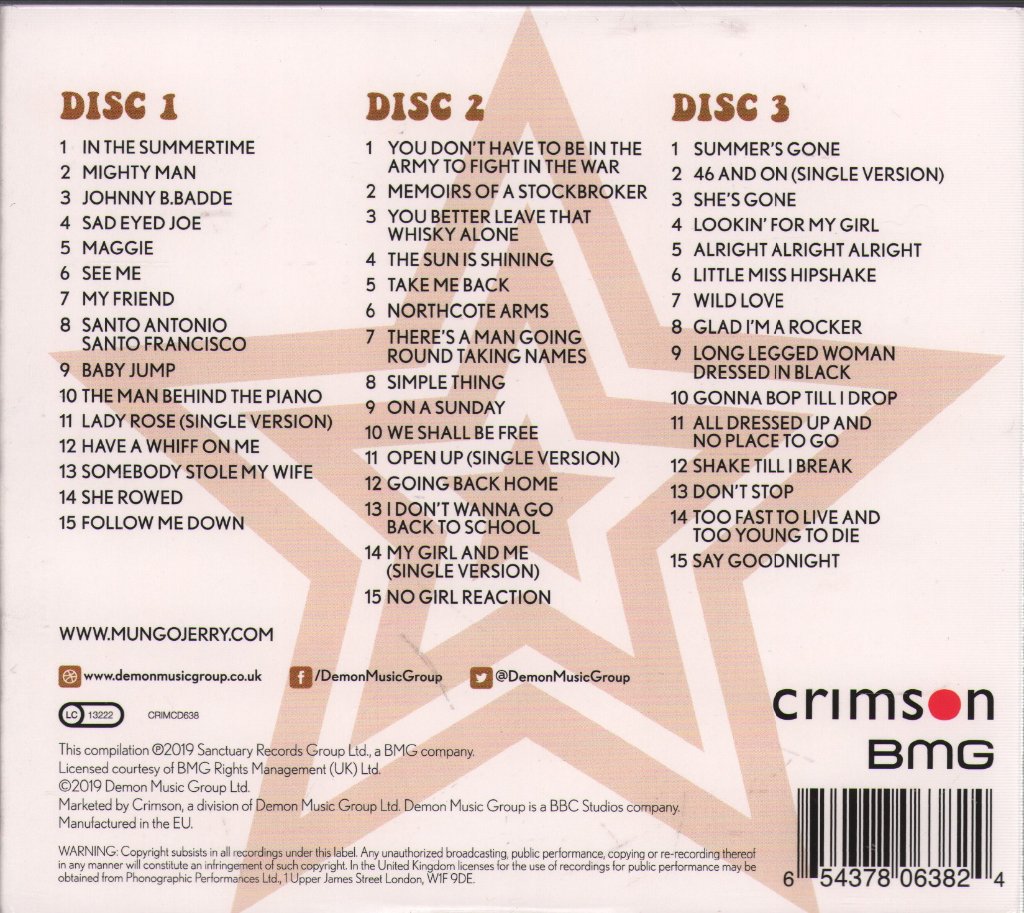 Mungo Jerry - Gold - Triple Cd