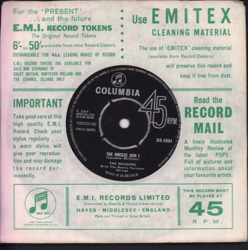 Shadows - Foot Tapper - 7 Inch