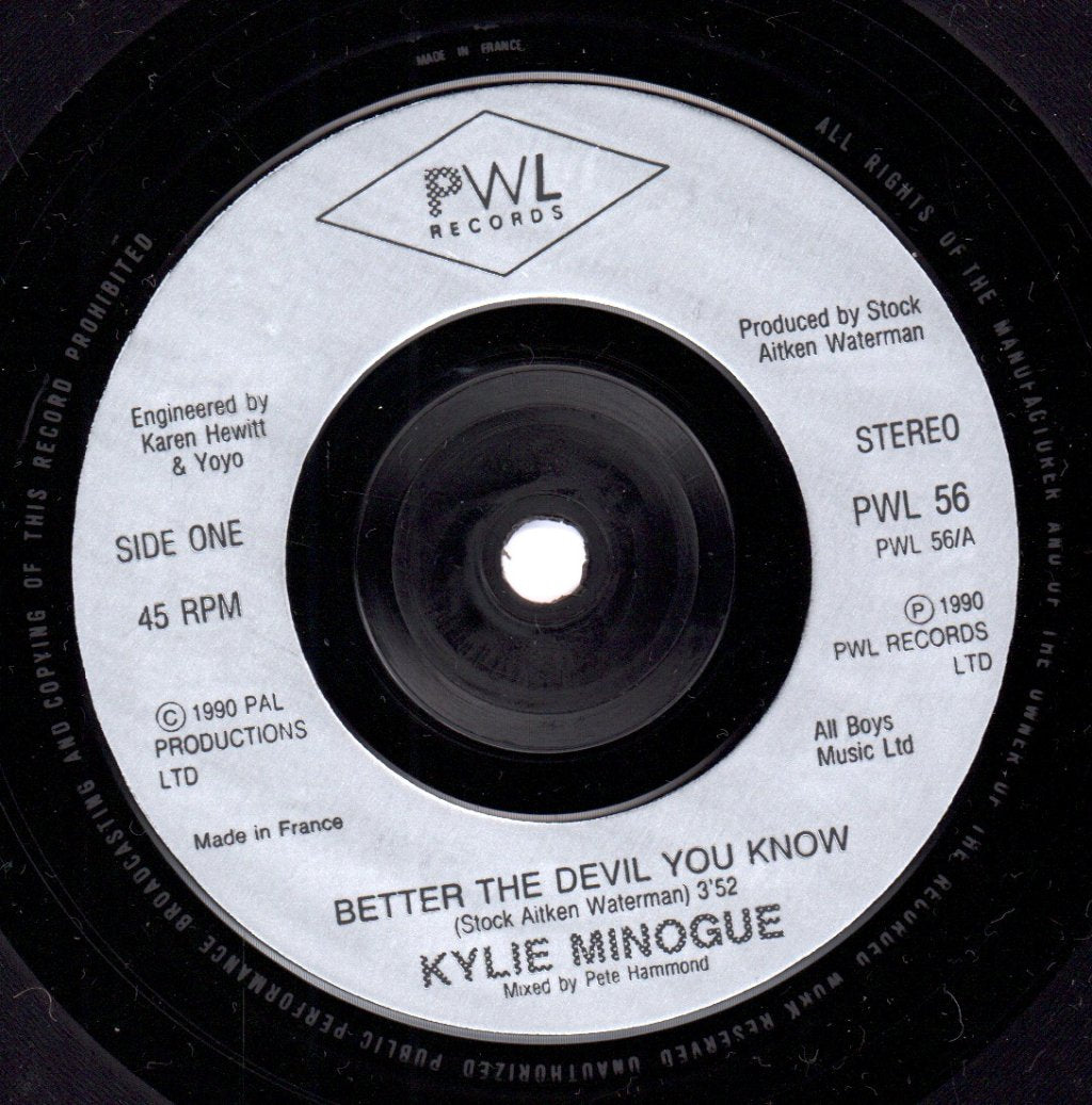 Kylie Minogue - Better The Devil You Know - 7 Inch