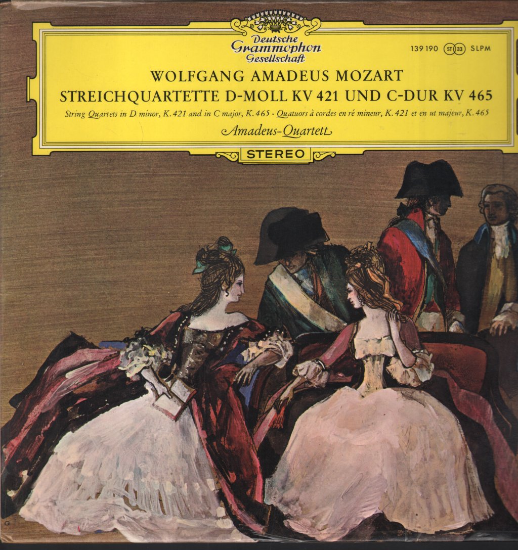 Amadeus-Quartett - Wolfgang Amadeus Mozart - Streichquartette D-Moll KV 421 Und C-Dur KV 465 - Lp