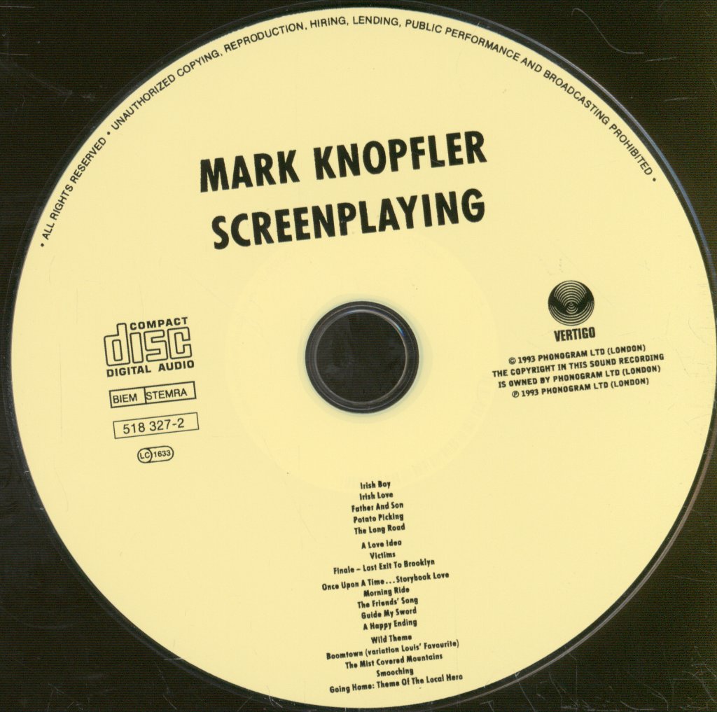 Mark Knopfler - Screenplaying - Cd