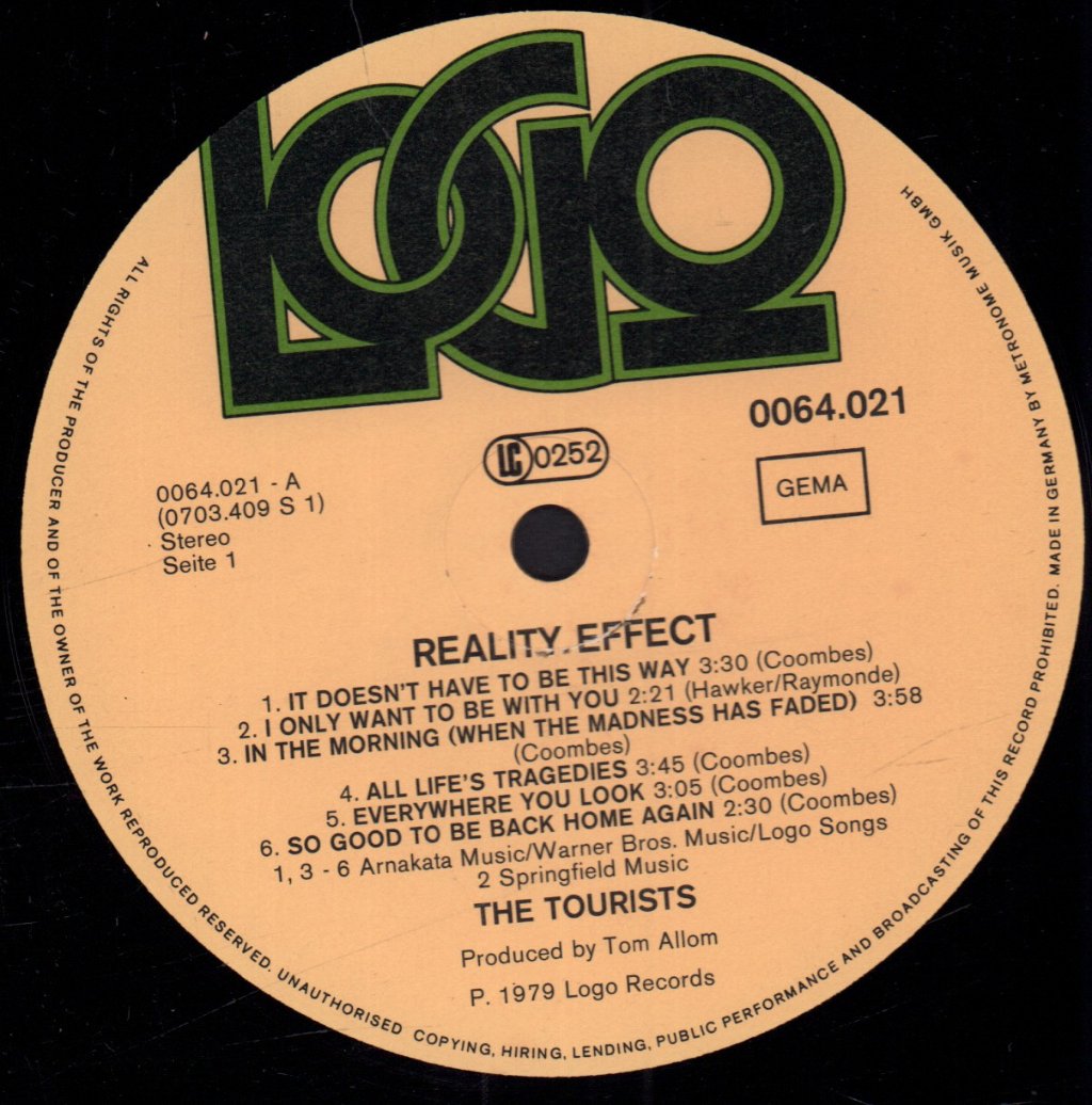 Tourists - Reality Effect - Lp