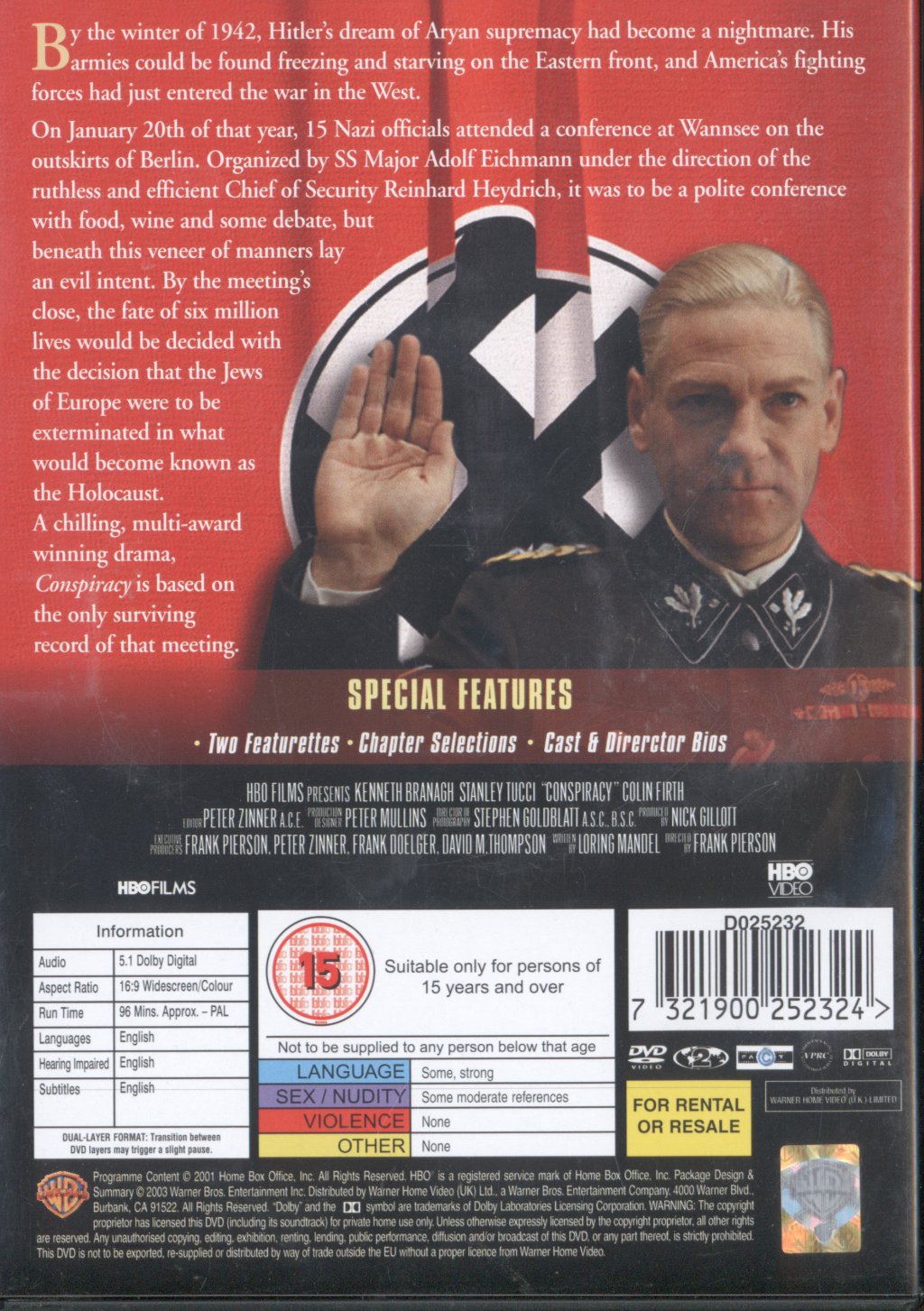 Kenneth Branagh / Stanley Tucci - Conspiracy (film) - Dvd