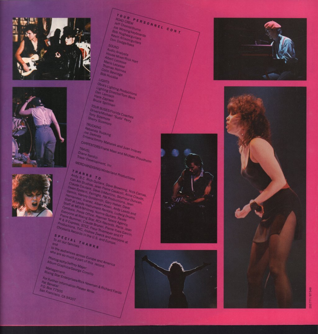 Pat Benatar - Live From Earth - Lp