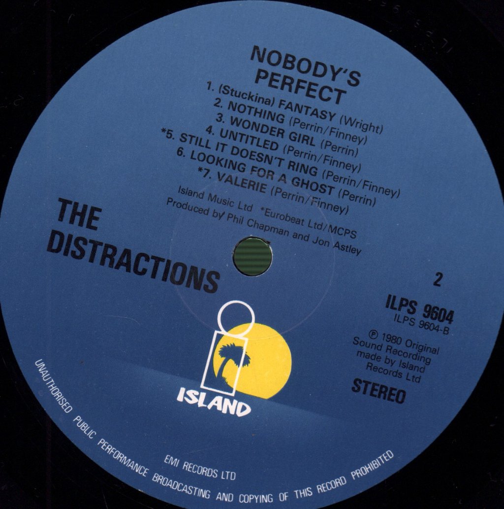 Distractions - Nobody's Perfect - Lp