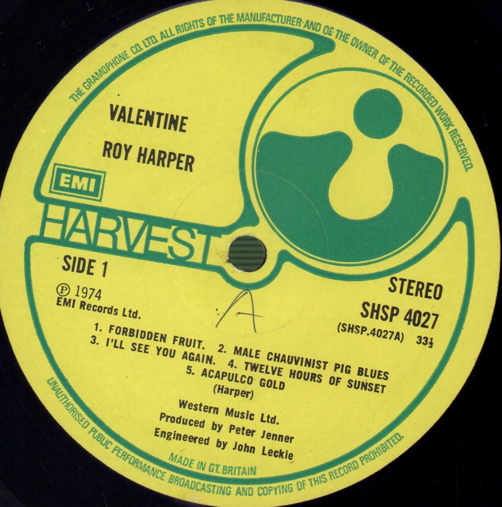 Roy Harper - Valentine - Lp