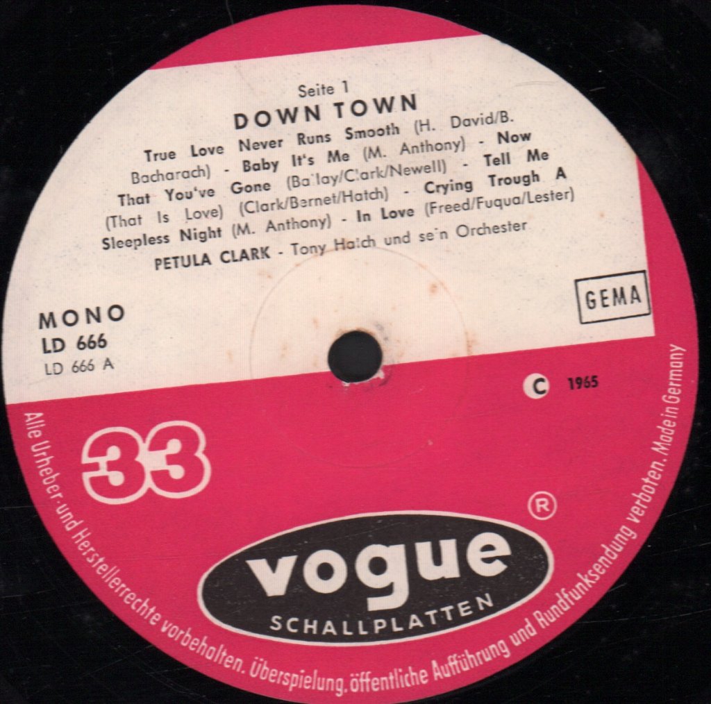 Petula Clark - Down Town (Dans Le Temps) - Lp
