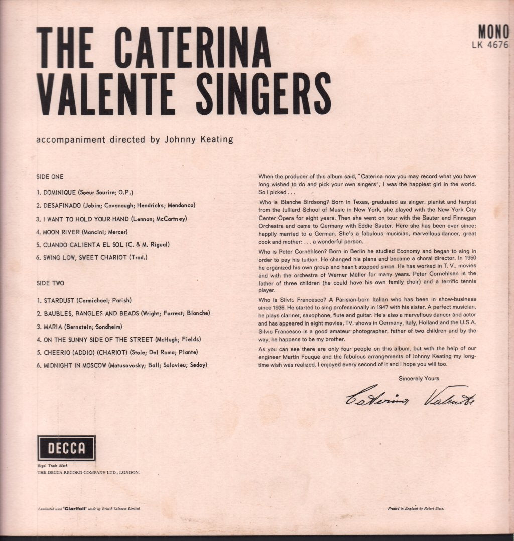 Valente Singers - Valente Singers - Lp