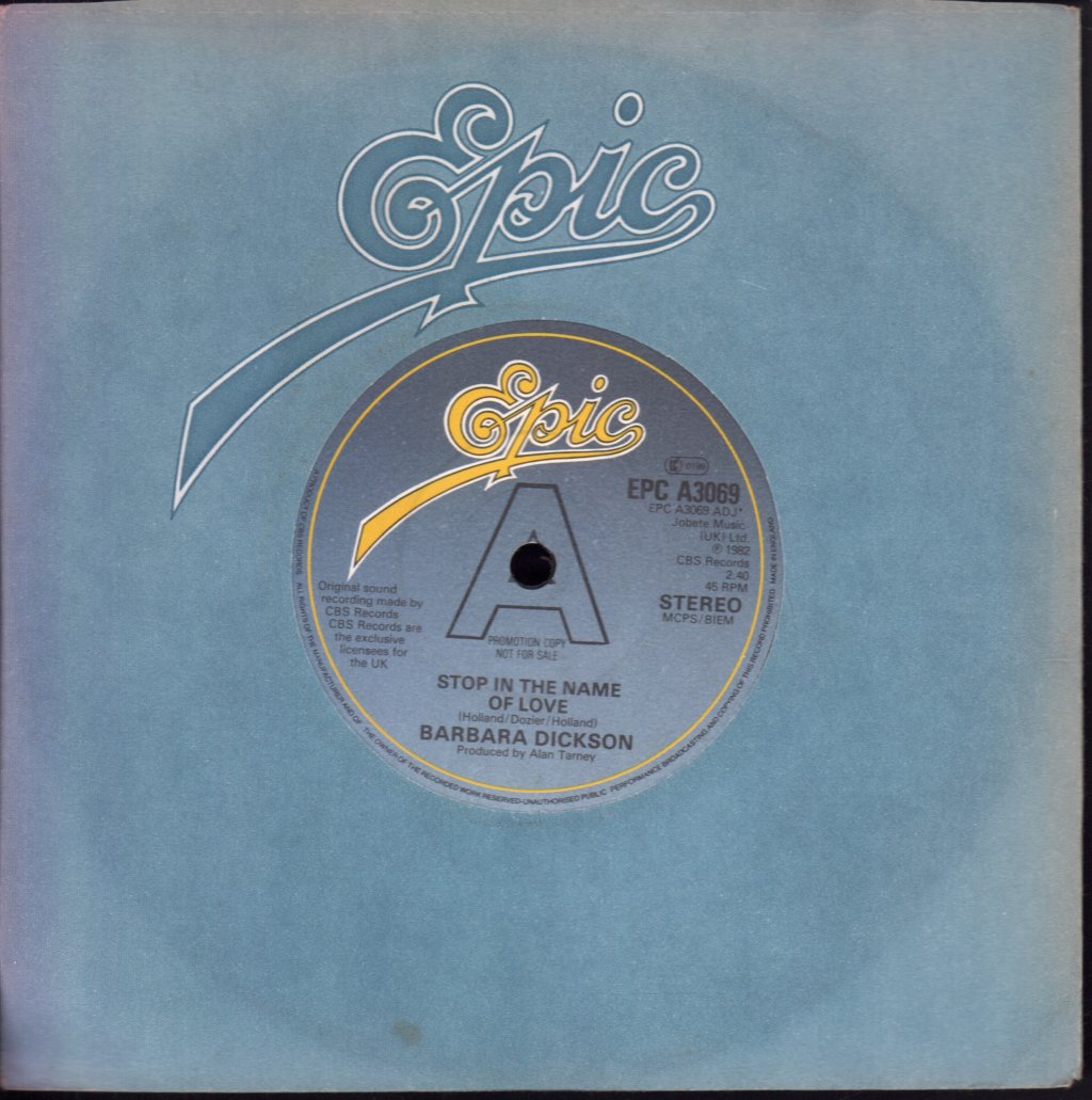 Barbara Dickson - Stop In The Name Of Love - 7 Inch