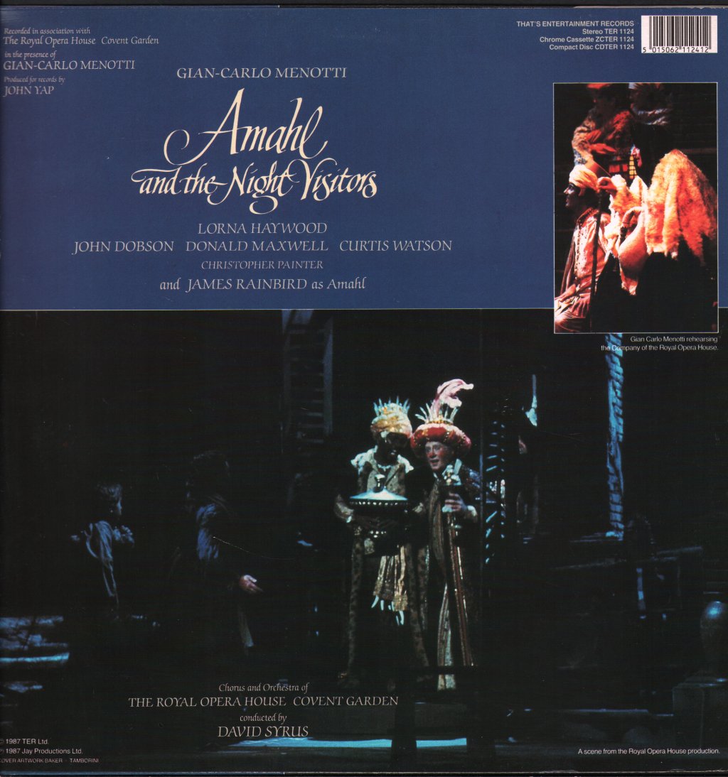 Lorna Haywood / John Dobson / Donald Maxwell / James Rainbird - Gian-Carlo Menotti - Amahl And The Night Visitors - Lp