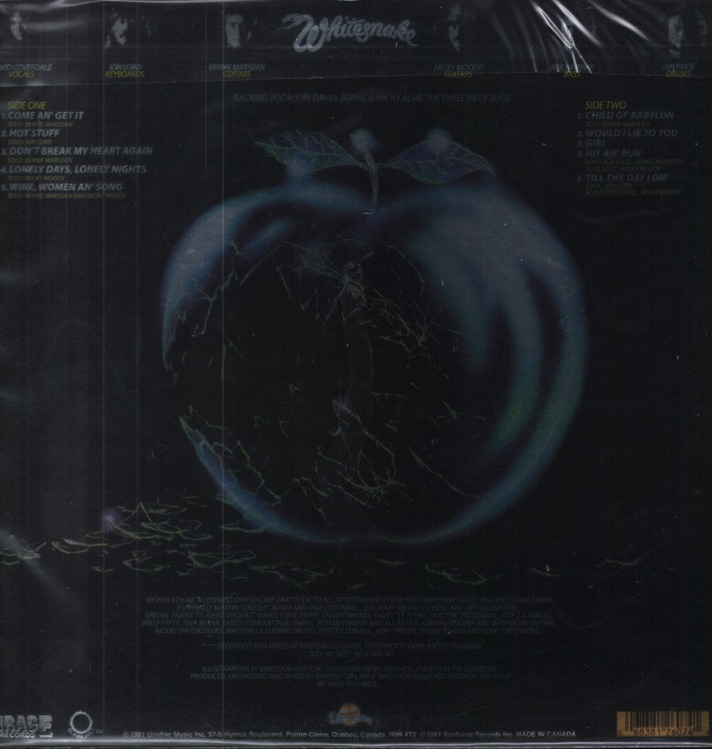 Whitesnake - Come An' Get It - Lp