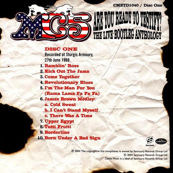 MC5 - Are You Ready To Testify? The Live Bootleg Anthology - Cd Set
