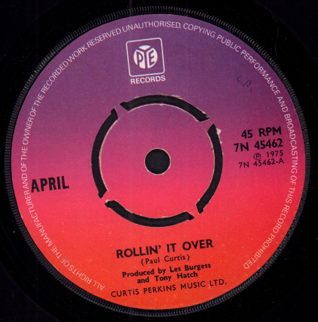 april (welsh glam/pop group) - Rollin' It Over - 7 Inch