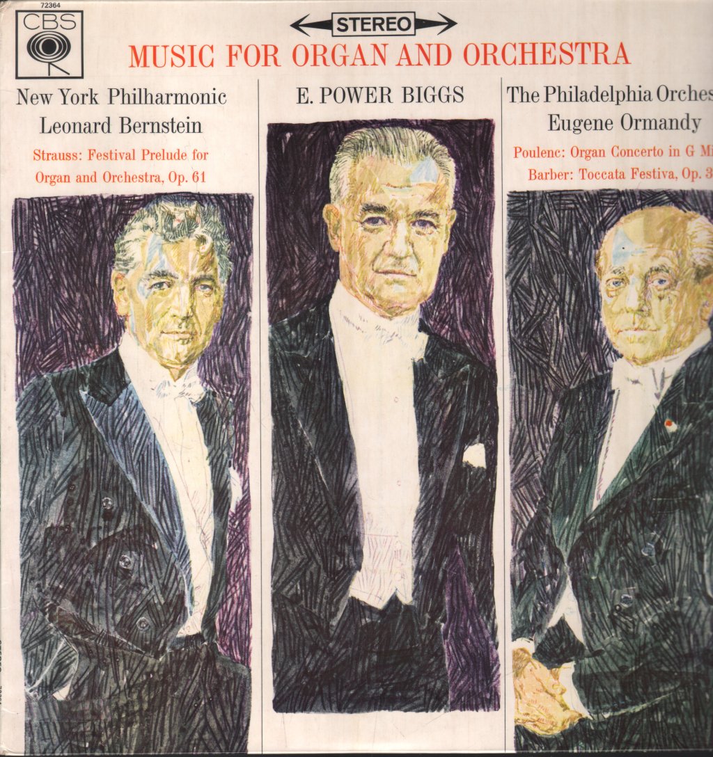 Leonard Bernstein / E. Power Biggs / Eugene Ormandy - Music For Organ And Orchestra - Lp