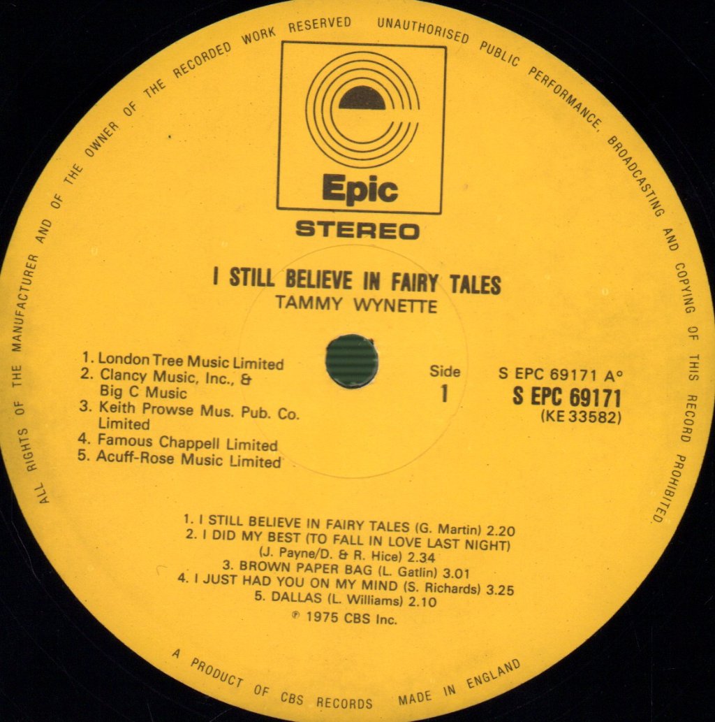 Tammy Wynette - I Still Believe In Fairy Tales - Lp
