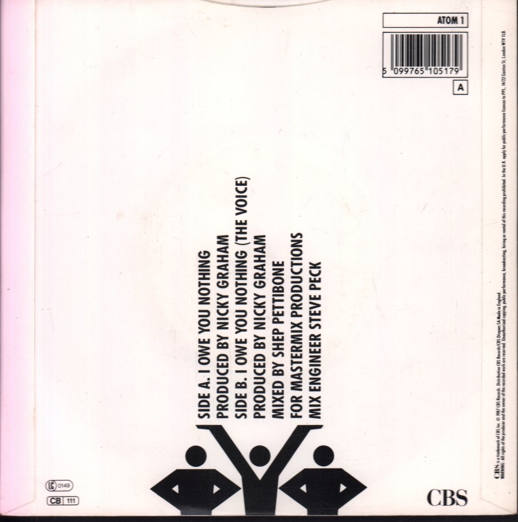 Bros - I Owe You Nothing - 7 Inch