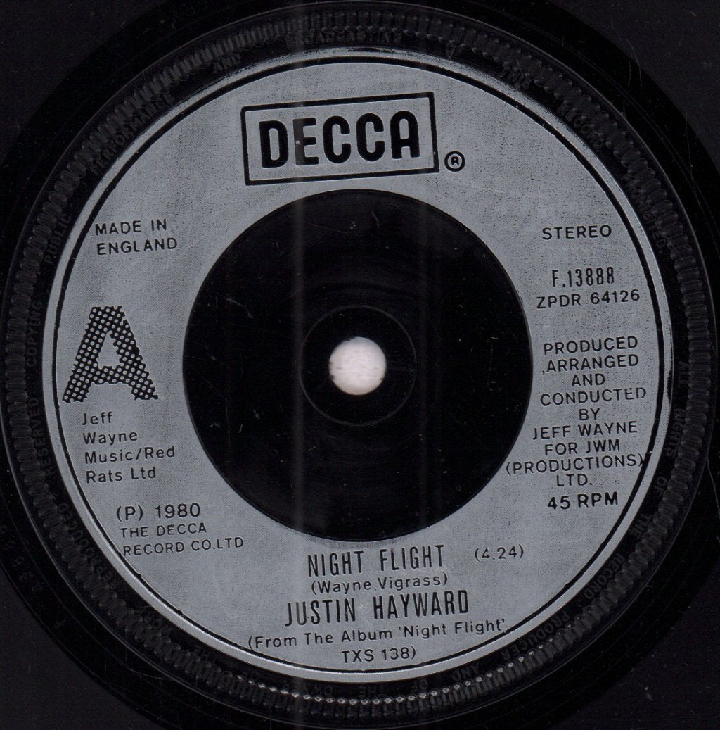 Justin Hayward - Night Flight - 7 Inch