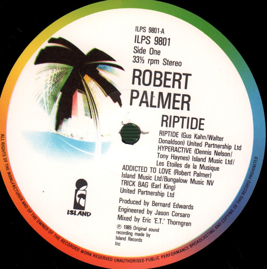 Robert Palmer - Riptide - Lp