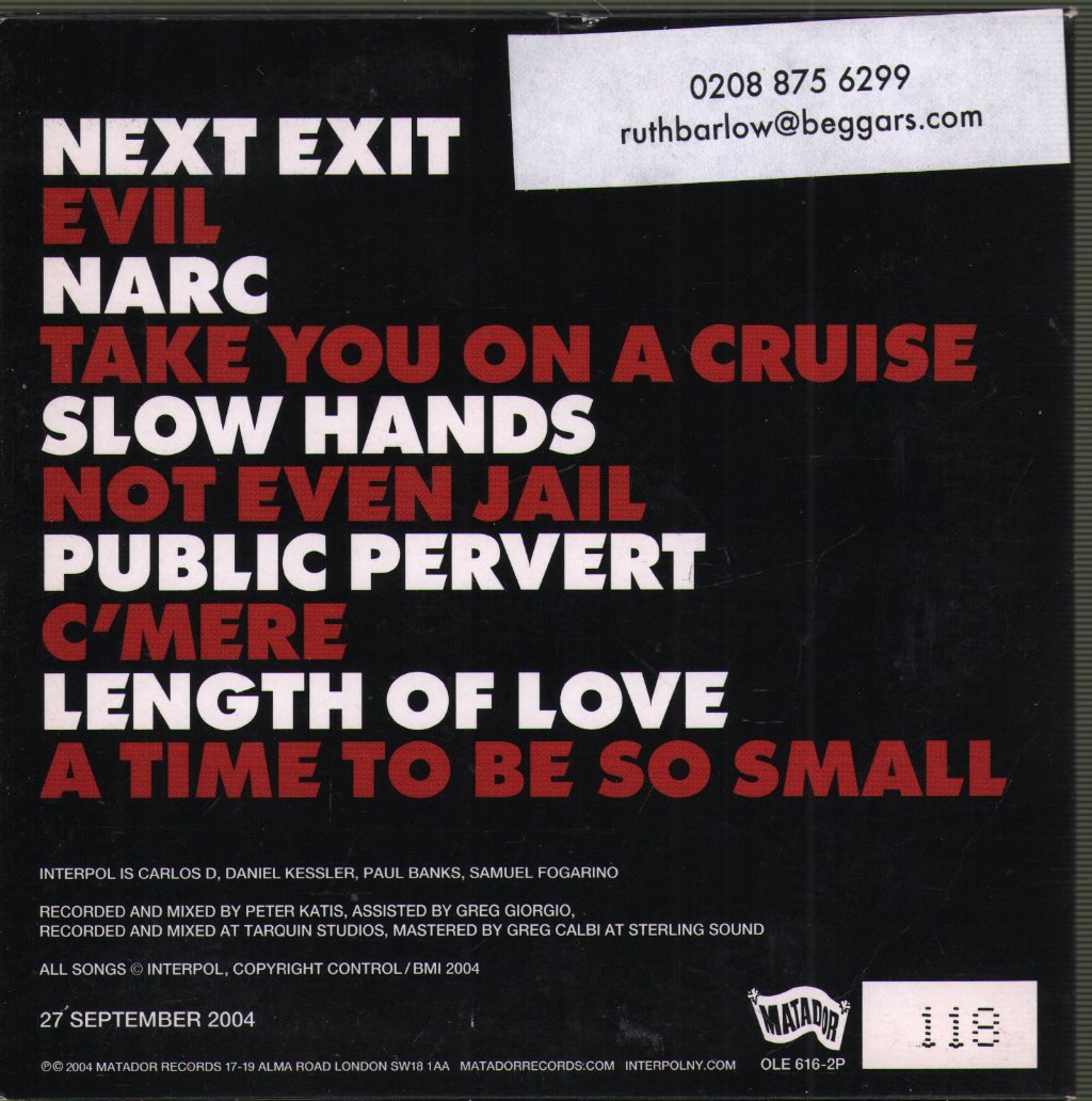 Interpol - Antics - Cdr