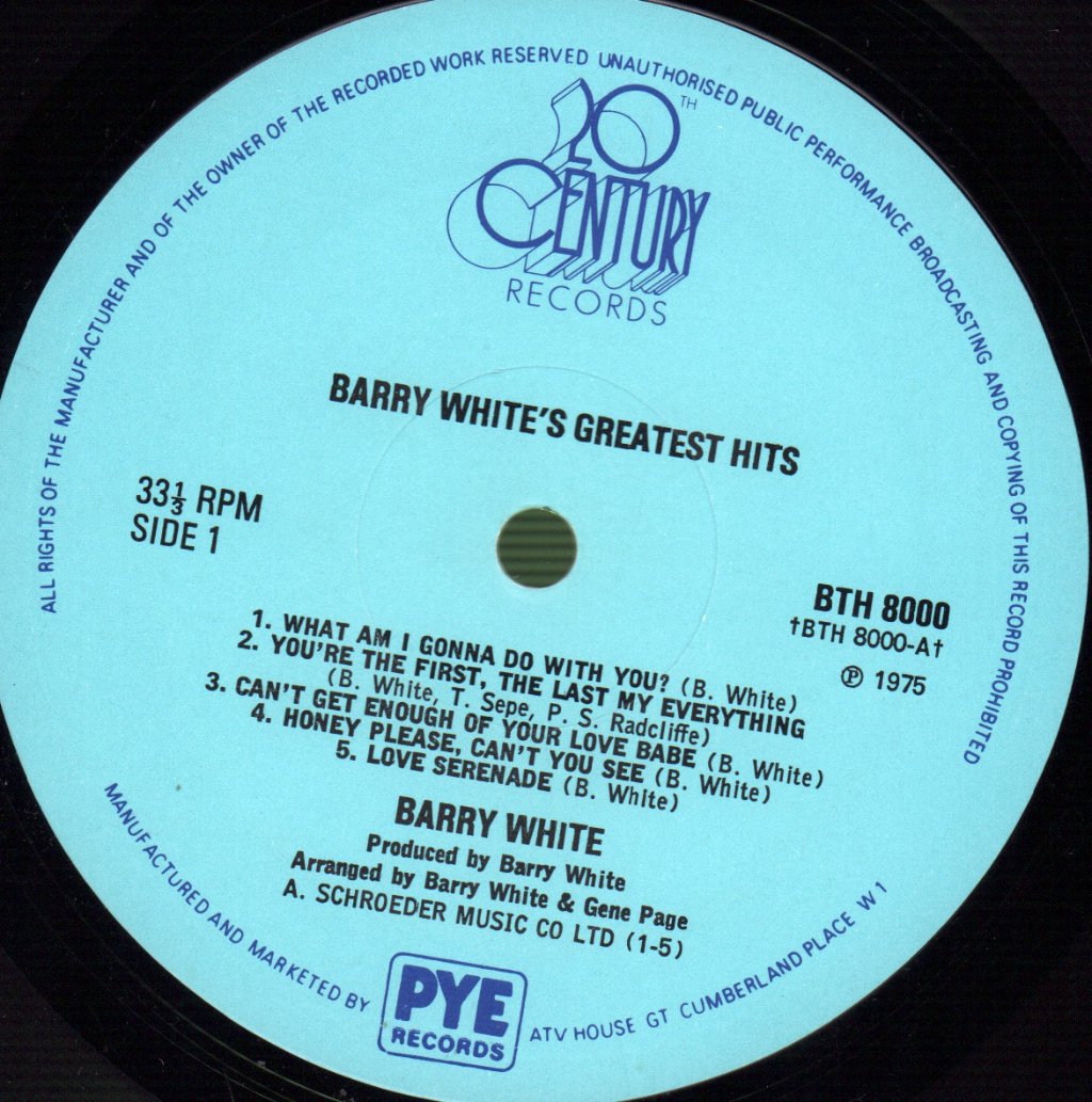 Barry White - Greatest Hits - Lp
