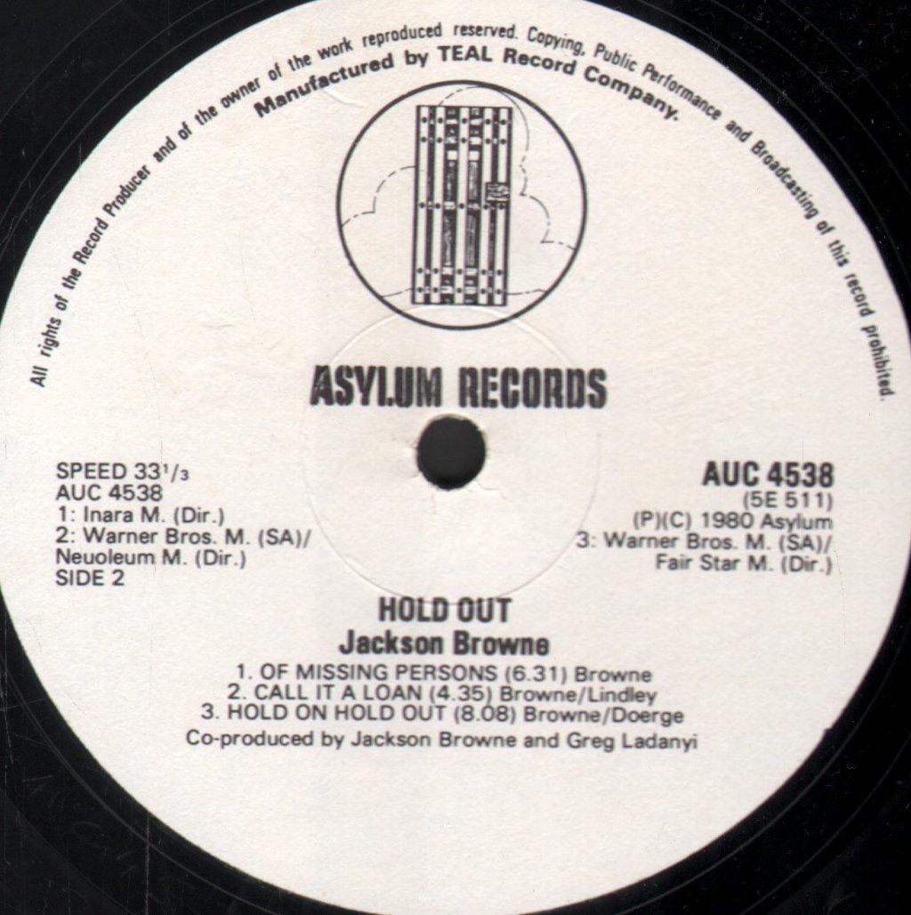 Jackson Browne - Hold Out - Lp