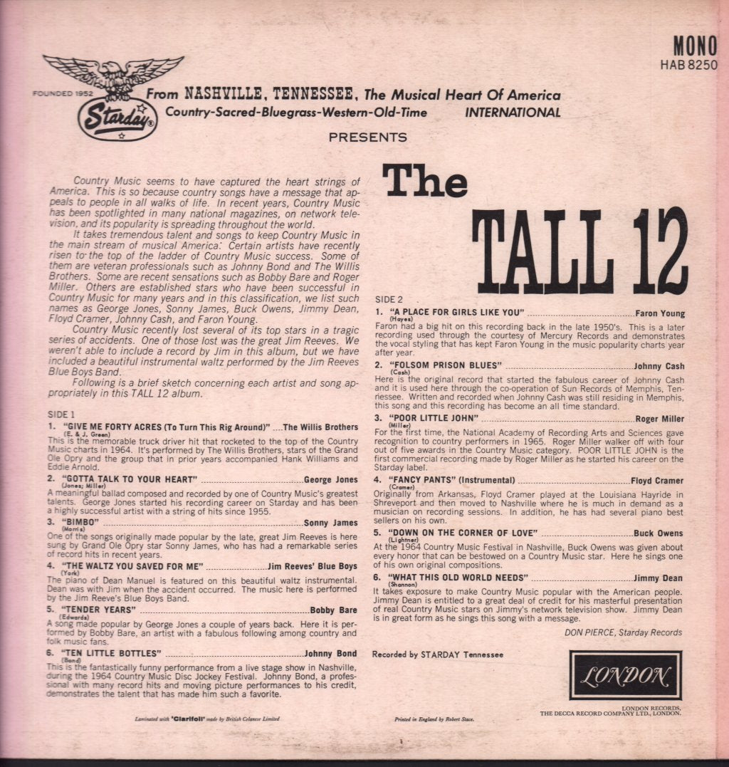 Various Artists - Tall 12 - Lp