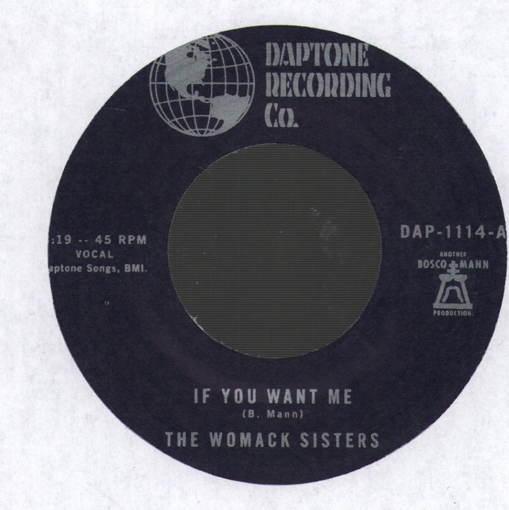 Womack Sisters - If You Want Me - 7 Inch