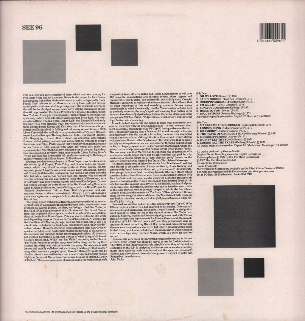 Seatrain - Best Of Seatrain & Marblehead Messenger - Lp