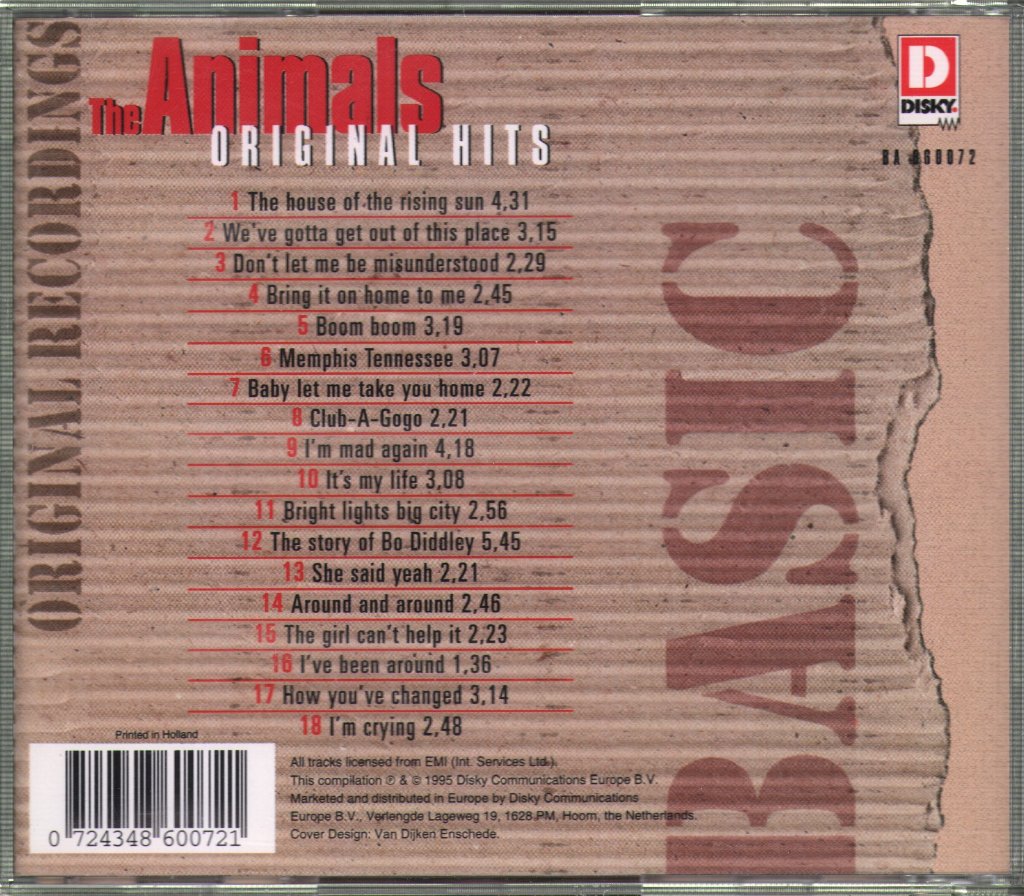 Animals - Original Hits - Cd