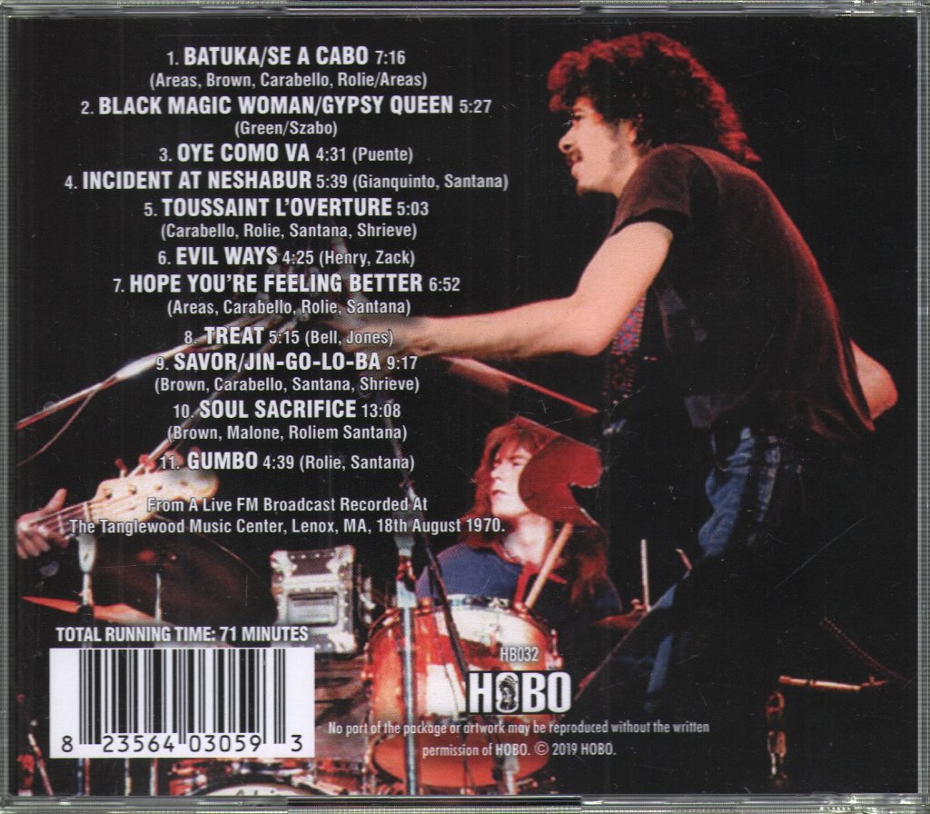 Santana - Tanglewood 1970 - The Classic Early Broadcast - Cd
