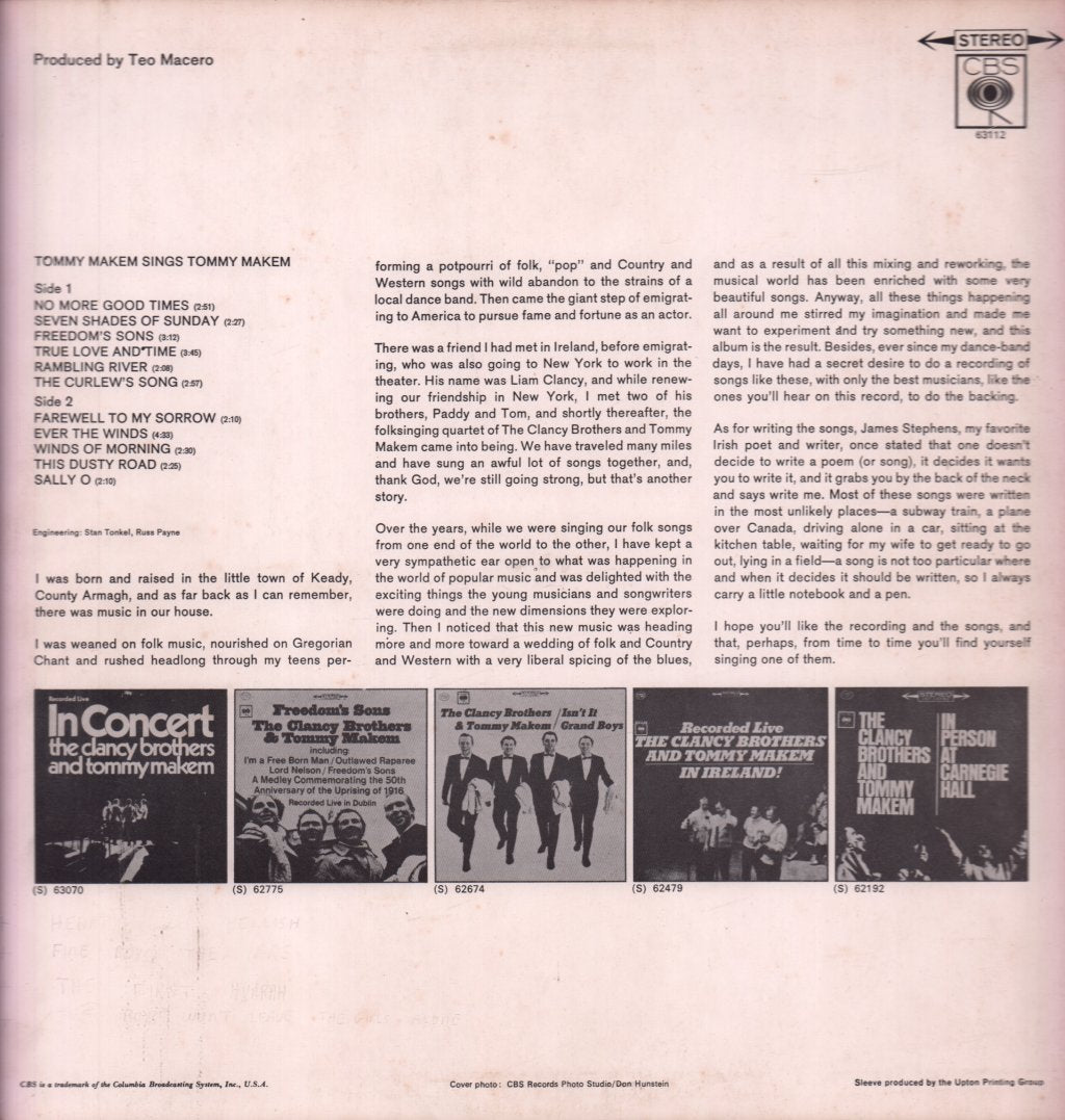 Tommy Makem - Sings Tommy Makem - Lp