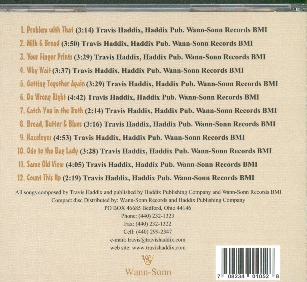 Travis Haddix - Milk & Bread - Cd