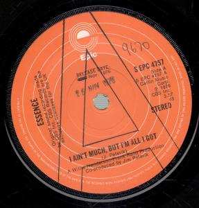 Essence (70'S Pop) - I Ain't Much But I'm All I Got - 7 Inch