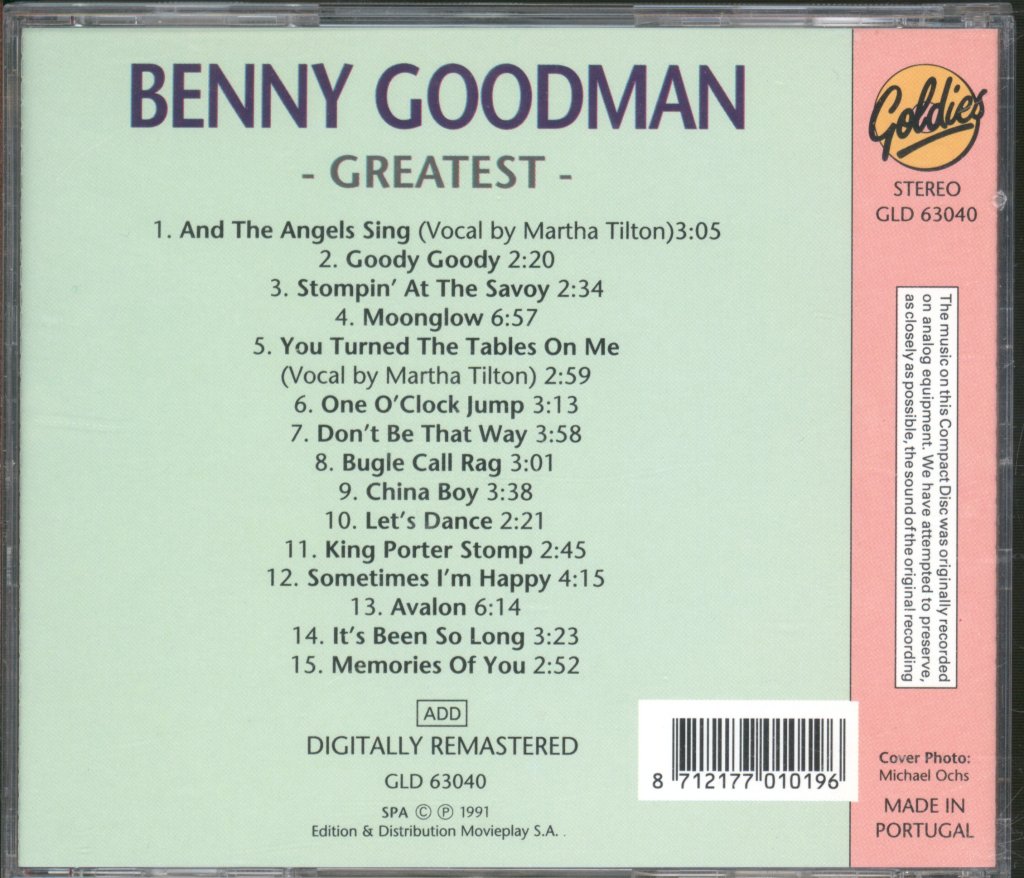 Benny Goodman - Greatest - Cd